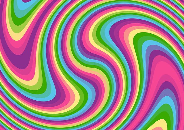 Free waves pattern design illustration