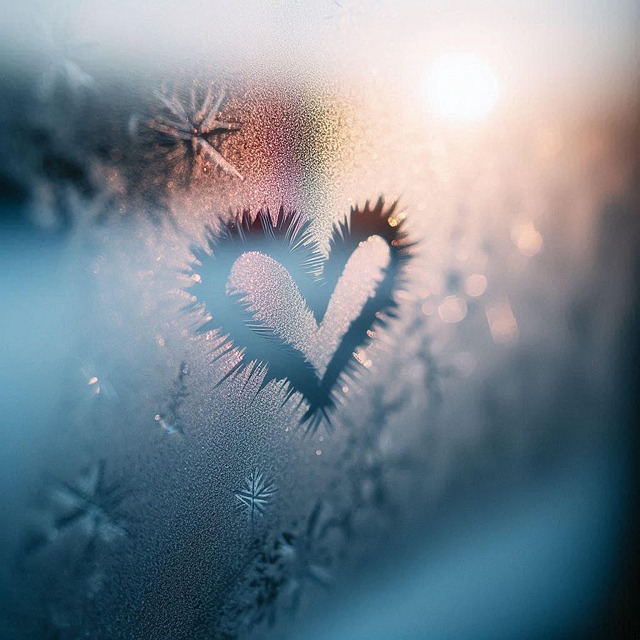 Free ai generated heart winter illustration