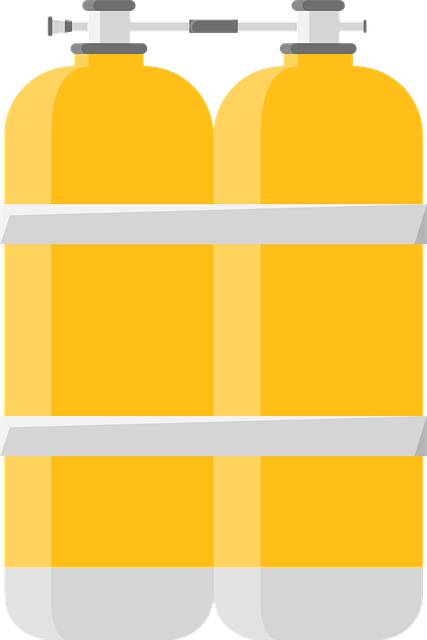 Free scuba tanks oxygen diving vector