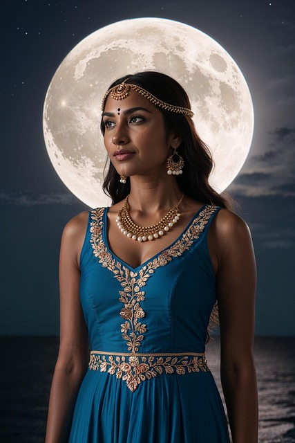 Free moon goddess luna illustration