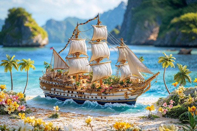 Free ai generated ship sailing ship illustration