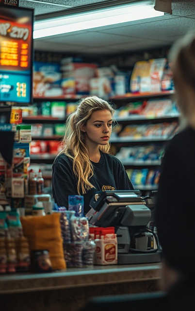 Download free HD stock image of Ai Generated Woman Free ai generated woman convenience store illustration