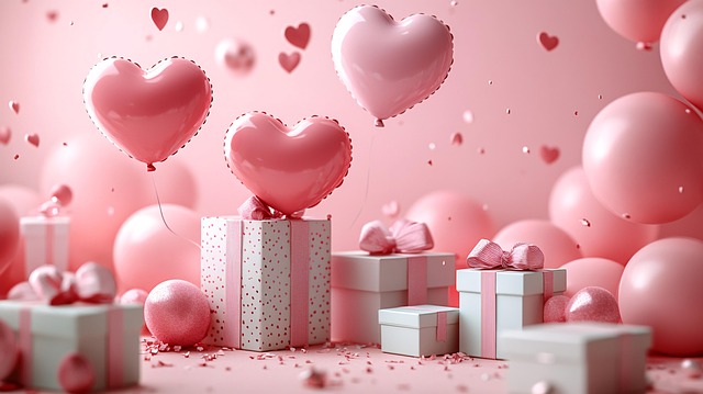 Free ai generated heart balloons illustration