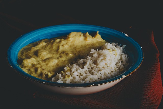 Arroz, Curry, Mango, Plato, Gastronomía