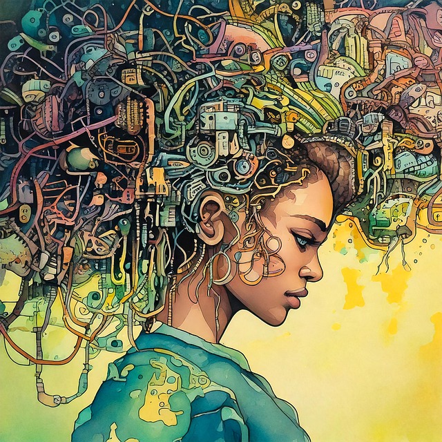 Free ai generated woman wires illustration