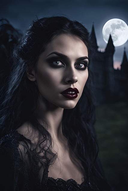 Download free HD stock image of Ai Generated Woman Free ai generated woman vampire illustration