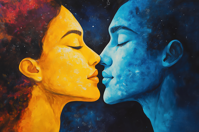 Free ai generated lovers romantic illustration