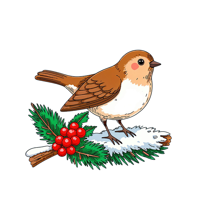 Free ai generated robin bird illustration
