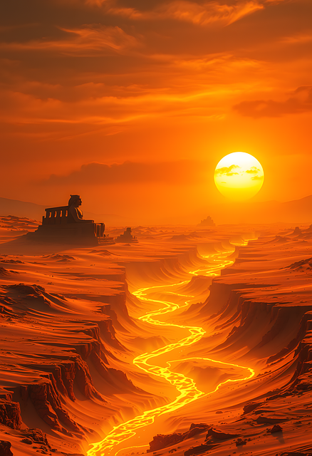 Free ai generated desert sand illustration