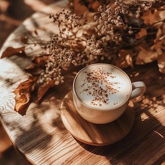 Kaffe, Efterår, Natur, Blade, Hyggelig