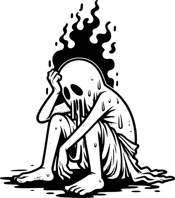 Free ai generated devil melancholy illustration