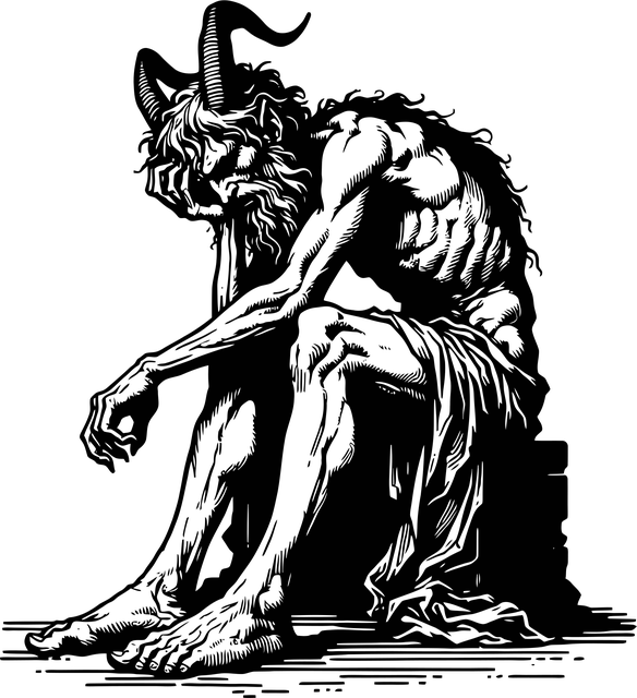 Free ai generated devil melancholy illustration