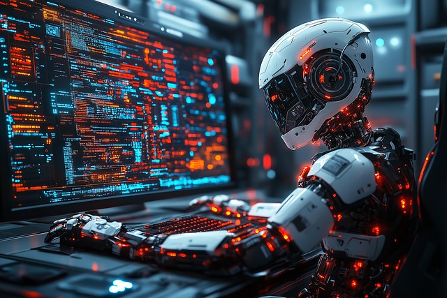 Free ai generated robot cyber illustration