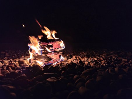 Ild, Småsten, Natperioden, Træbrand
