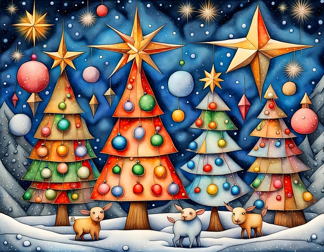 Free ai generated nature christmas illustration
