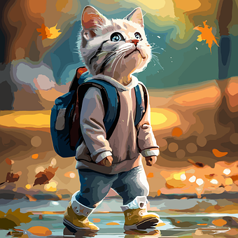 Free Ai Generated Cat illustration and picture