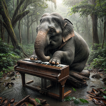 Free Ai Generated Elephant illustration and picture