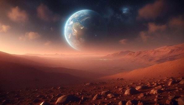 Mars, Planet, Universum, Raum, Himmel