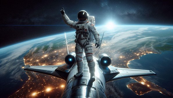 Astronaut, Raum, Universum, Planet