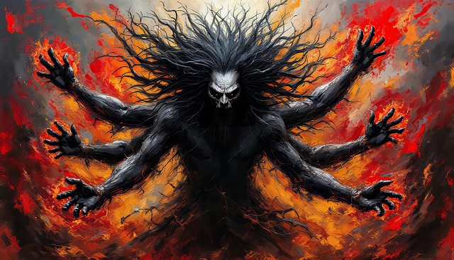 Free ai generated yama god of death illustration