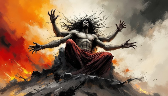 Free ai generated yama god of death illustration