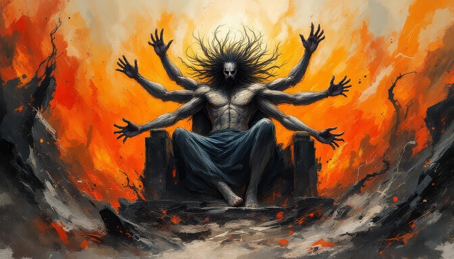 Free ai generated yama god of death illustration