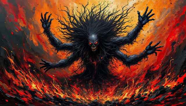Free ai generated yama god of death illustration