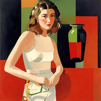 Ai Generiert, Pop Art, Frau, Pop, Retro