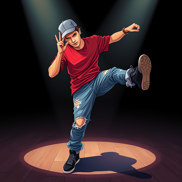 Free ai generated dance hiphop illustration