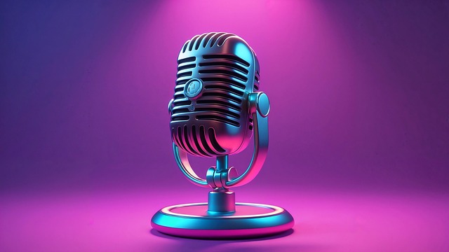 Free ai generated podcast microphone illustration