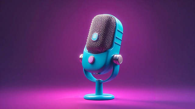 Free ai generated podcast microphone illustration