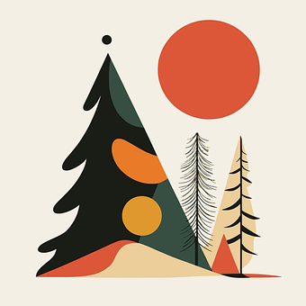 Kiefer, Weihnachtsbaum, Sun, Natur