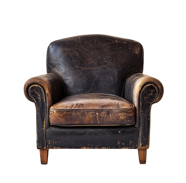 Free ai generated vintage armchair leather armchair illustration