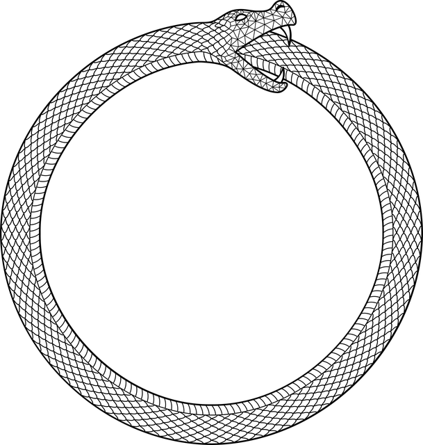 Free ouroboros infinity symbol vector