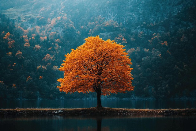 Download free HD stock image of Ai Generated Tree Free ai generated tree lake illustration