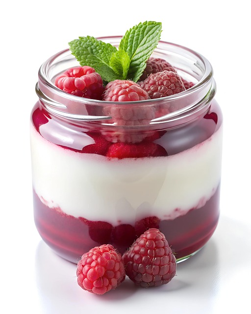 Yoghurt, Bringebær, Hvit, Bakgrunn