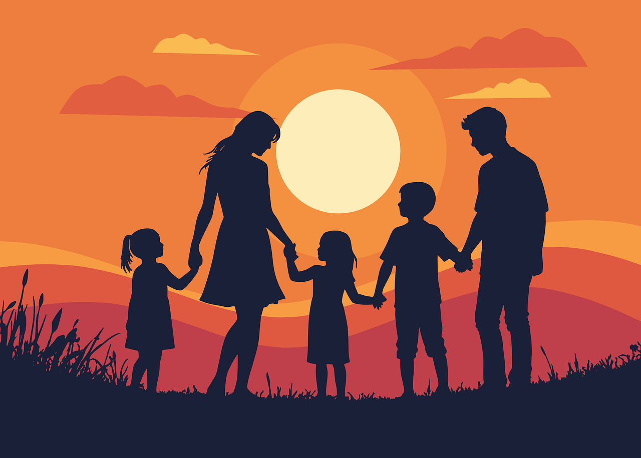 1000 Family Sunset Pixabay