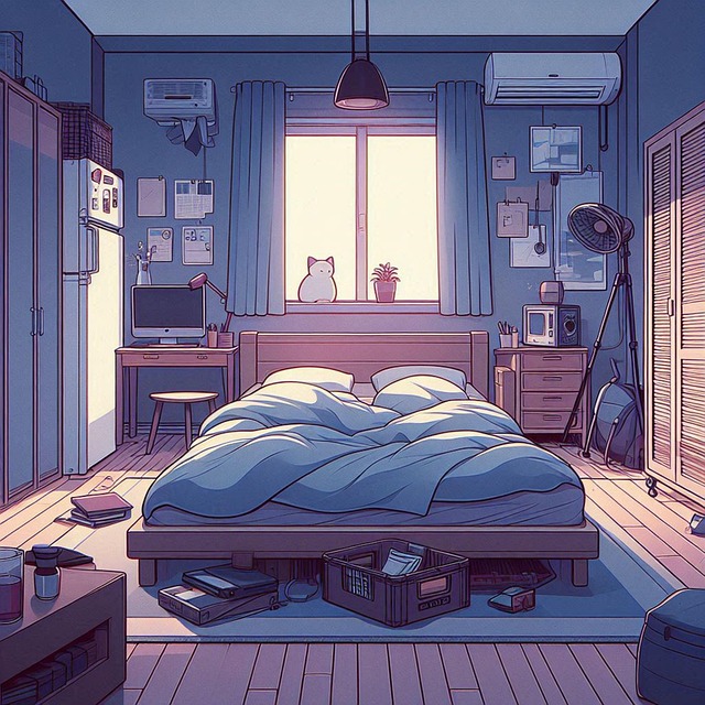 Free ai generated room window illustration