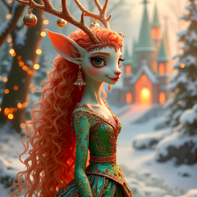 Free ai generated reindeer nature illustration