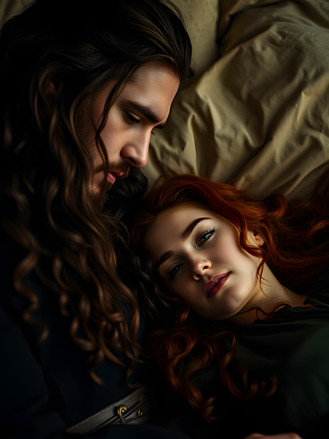 Download free HD stock image of Ai Generated Highlander Free ai generated highlander romance illustration