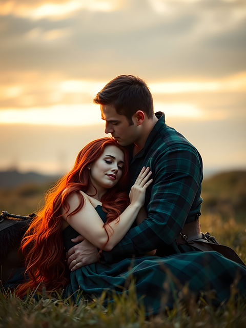 Download free HD stock image of Ai Generated Highlander Free ai generated highlander romance illustration