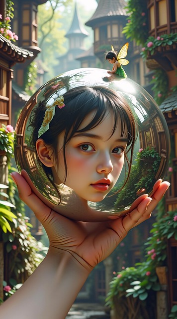 Free ai generated girl surreal illustration