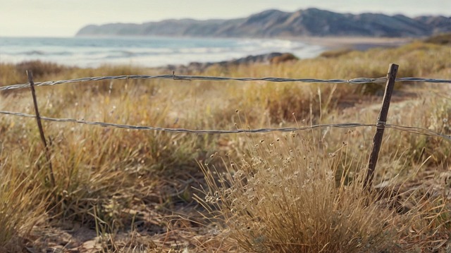 Free ai generated hill barbed wire illustration