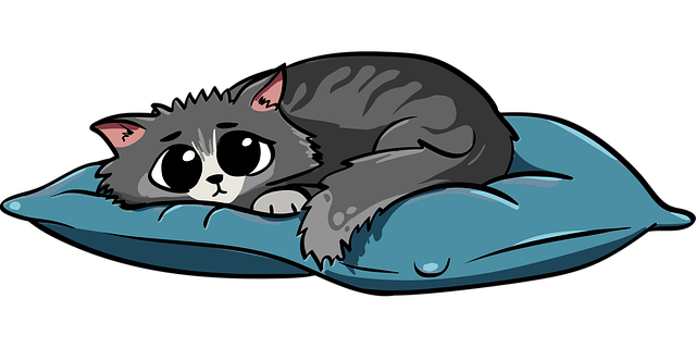 Free cat pillow animal vector