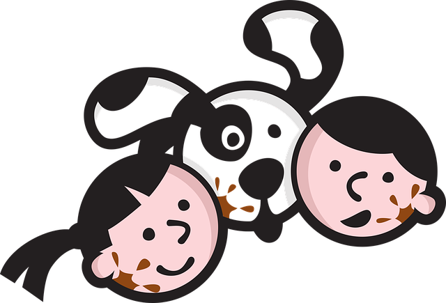 Free dog pet children vector