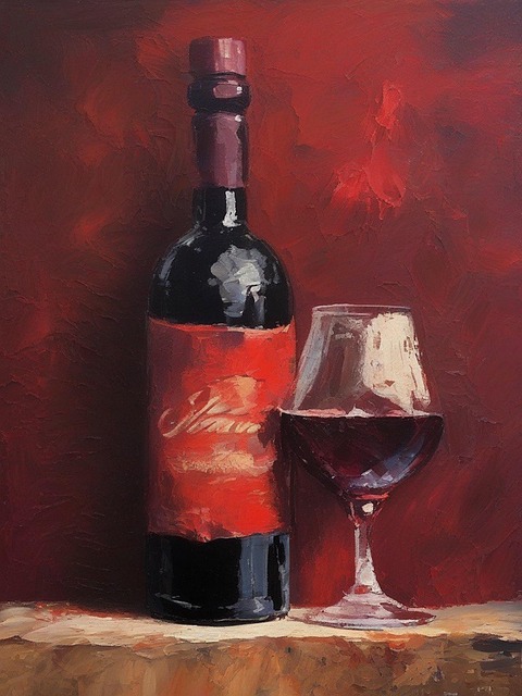 Free ai generated wine bottle illustration