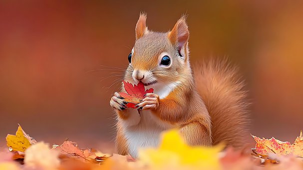 Free Squirrel Autumn illustration and picture