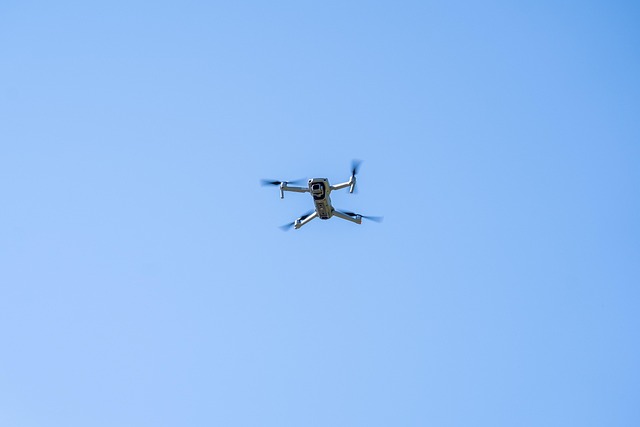 Drone, Flyvende, Blå, Himmel, Skyfri