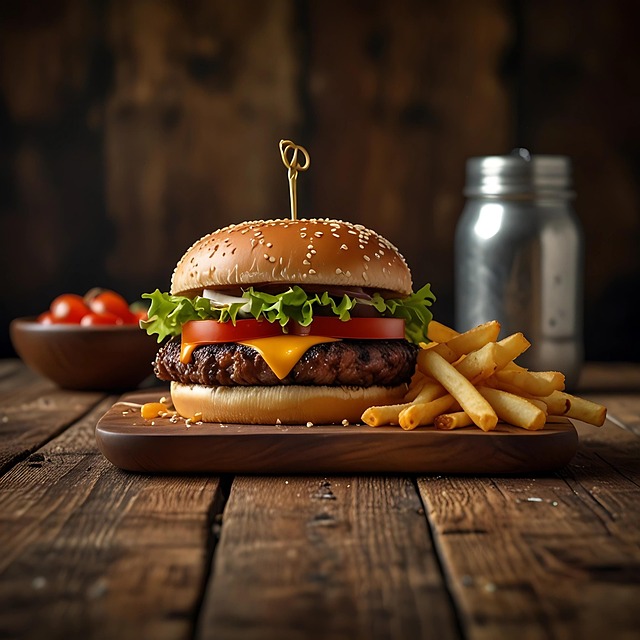Free ai generated burger cheeseburger illustration