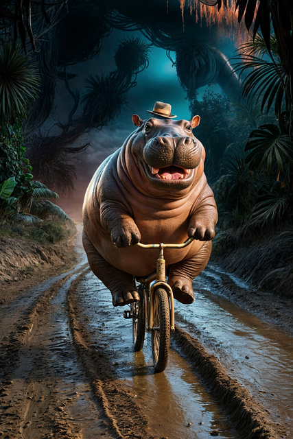 Ai Genereret, Flodhest, Cykel, Cykling
